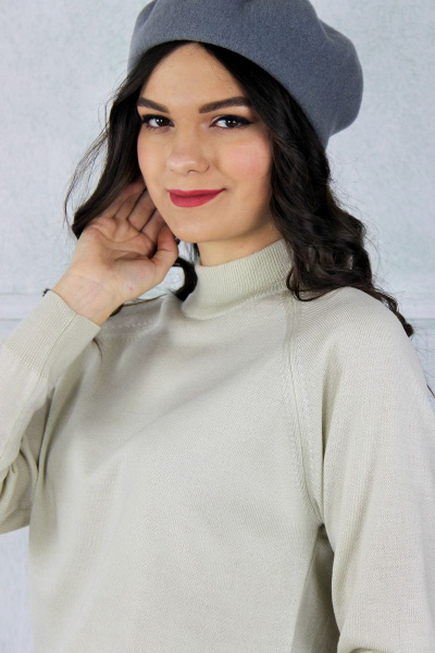 Свитер из трикотажа с длинным рукавом и ластичным воротником Полесье С3316-15 5С1754-Д43 158,164 кокосовое_молоко - фото 6