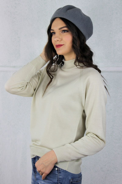 Свитер из трикотажа с длинным рукавом и ластичным воротником Полесье С3316-15 5С1754-Д43 158,164 кокосовое_молоко - фото 4