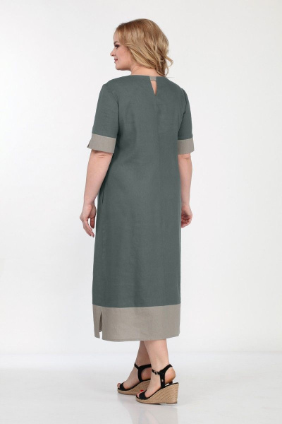 Платье Bonna Image 563 зеленый-бежевый - фото 2