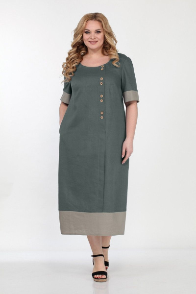Платье Bonna Image 563 зеленый-бежевый - фото 1