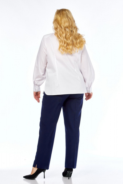 Классические синие брюки с заутюженными стрелками Элль-стиль 2002/6 темно-синий - фото 4