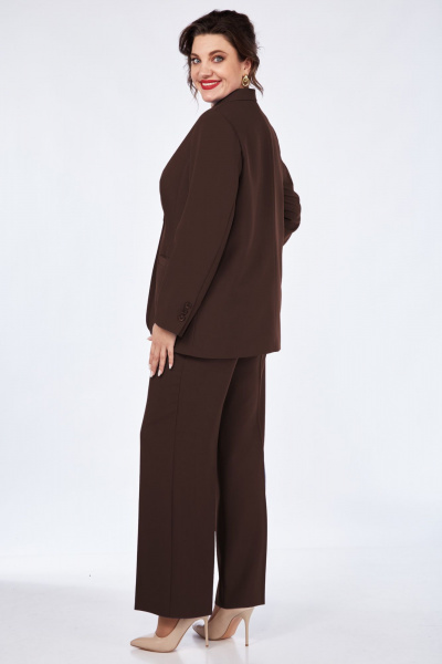 Брюки, жакет, жилет Vilena 1119 шоколад - фото 3