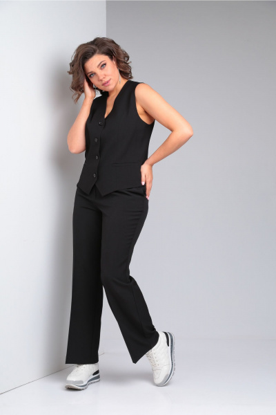 Брюки, жакет, жилет Vilena 1119 черный - фото 6