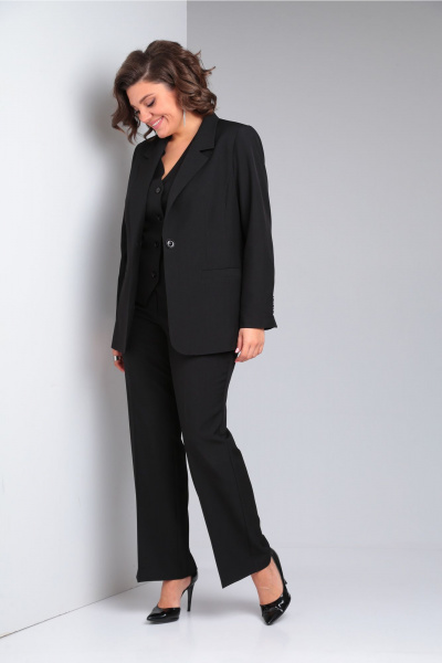 Брюки, жакет, жилет Vilena 1119 черный - фото 7