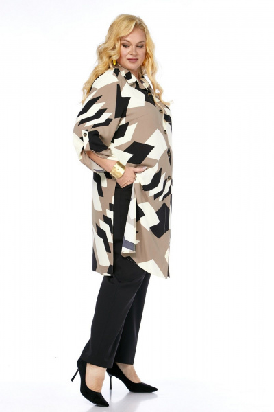 Блуза, брюки Koketka i K 1309 черный+бежевый - фото 14