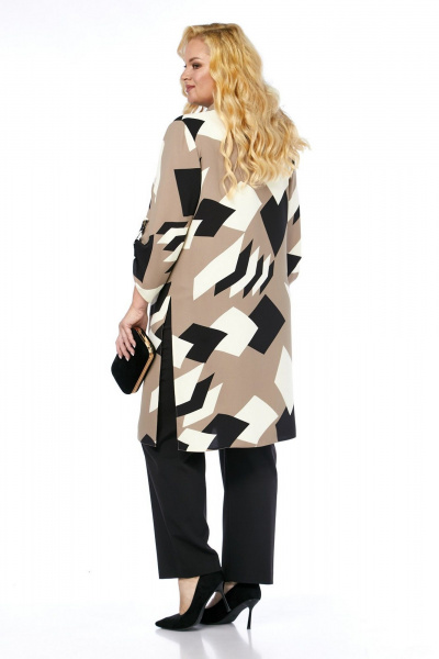 Блуза, брюки Koketka i K 1309 черный+бежевый - фото 3