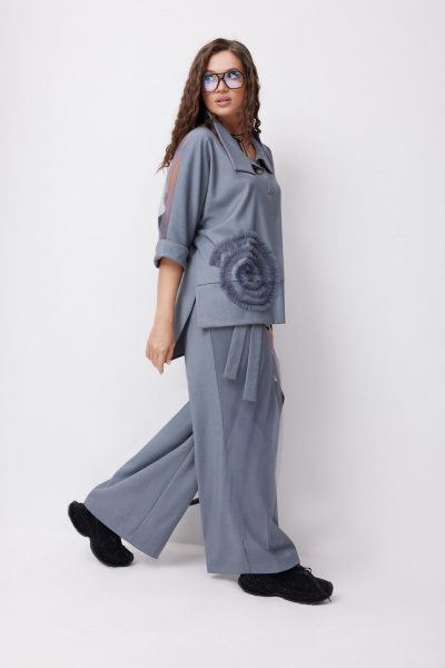 Блуза, брюки ElPaiz 1262 серый - фото 4