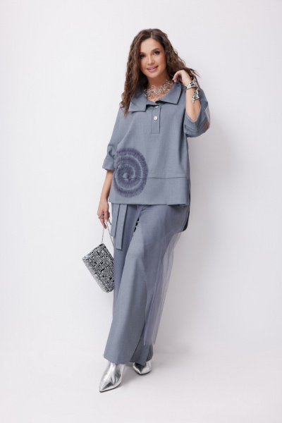 Блуза, брюки ElPaiz 1262 серый - фото 2