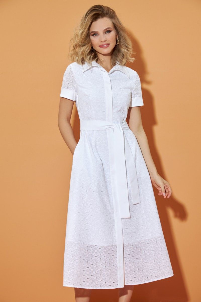 Платье DILIA 0495 белый - фото 2