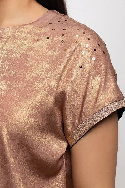 Блуза La rouge 61381 золото - фото 5
