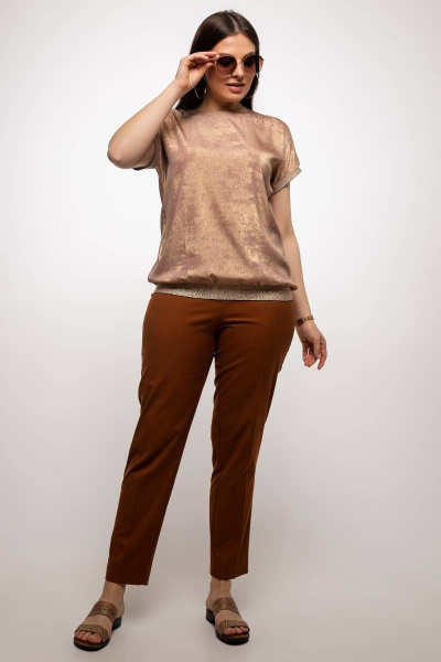 Блуза La rouge 61381 золото - фото 2