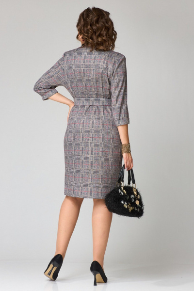 Платье Твой имидж 2236 серый_клетка - фото 5