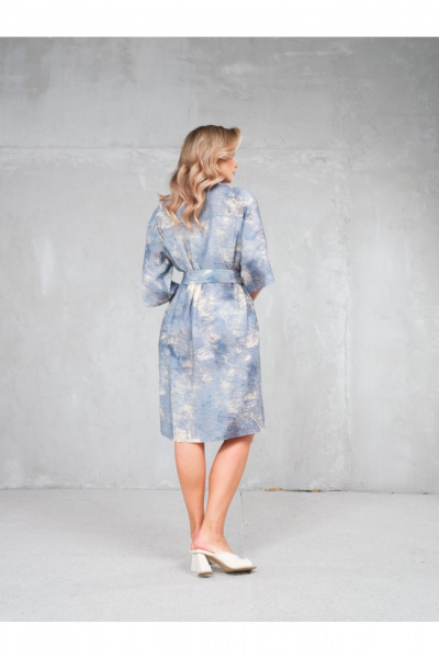 Платье Erika 1733-6 голубо-бежевый - фото 5