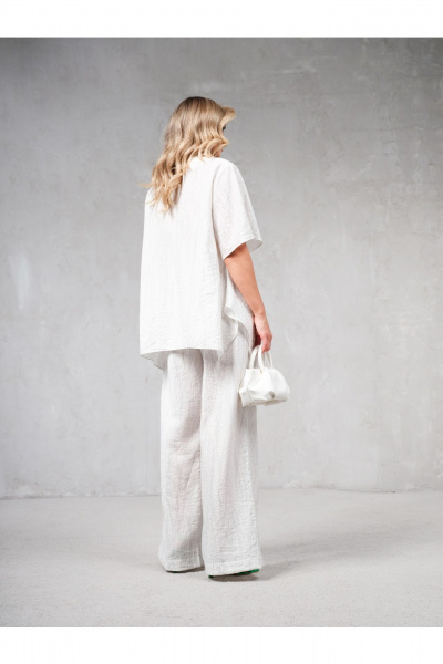 Брюки Erika 1735 бело-серые - фото 4