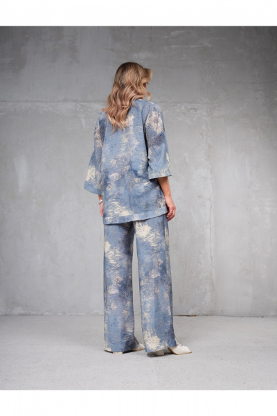 Брюки Erika 1735-6 голубо-бежевый - фото 3