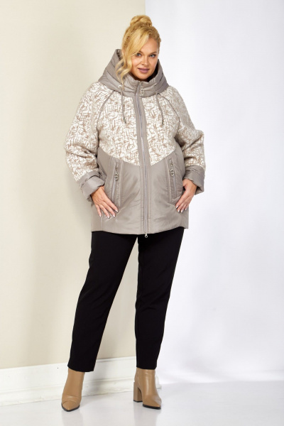 Куртка Shetti 2196 бежево-серый - фото 8