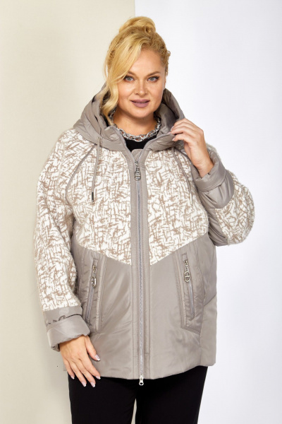 Куртка Shetti 2196 бежево-серый - фото 7