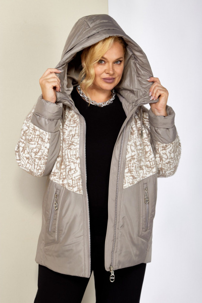 Куртка Shetti 2196 бежево-серый - фото 6