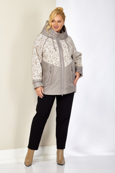 Куртка Shetti 2196 бежево-серый - фото 2