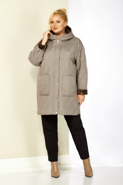 Куртка Shetti 2197 бежево-серый - фото 8