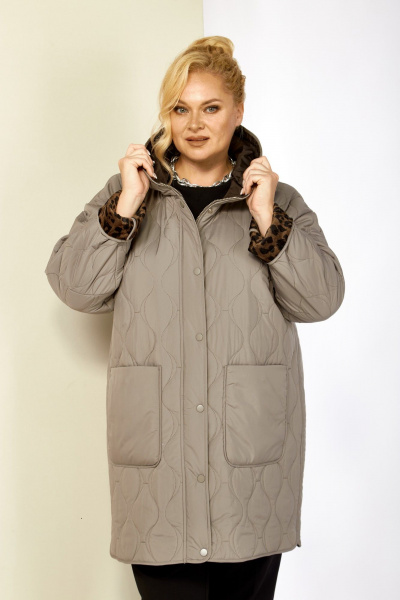 Куртка Shetti 2197 бежево-серый - фото 7