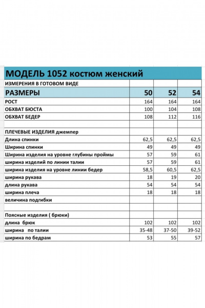 Брюки, джемпер БагираАнТа 1052 холодный_голубой - фото 10