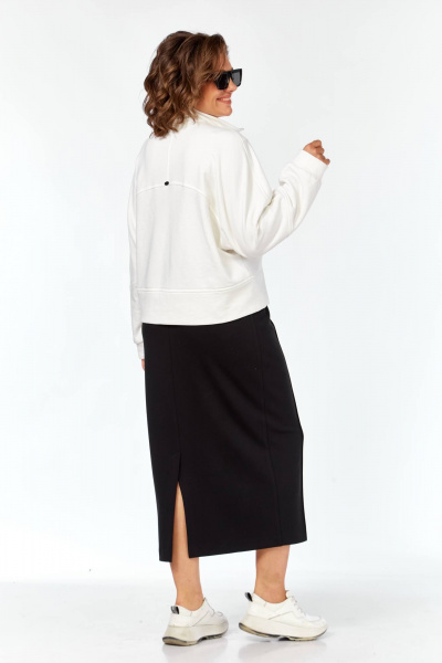 Джемпер, юбка Karina deLux M-1394 черно-белый - фото 3