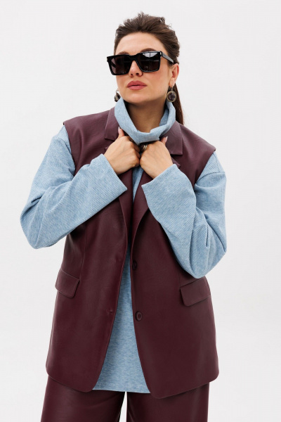 Брюки, жилет Anelli 1501.1 портвейн_роял - фото 10