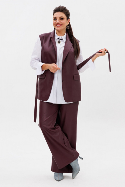 Брюки, жилет Anelli 1501.1 портвейн_роял - фото 2