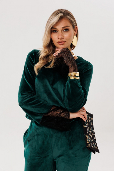 Брюки, джемпер Anelli 1703 изумрудный_шик - фото 8