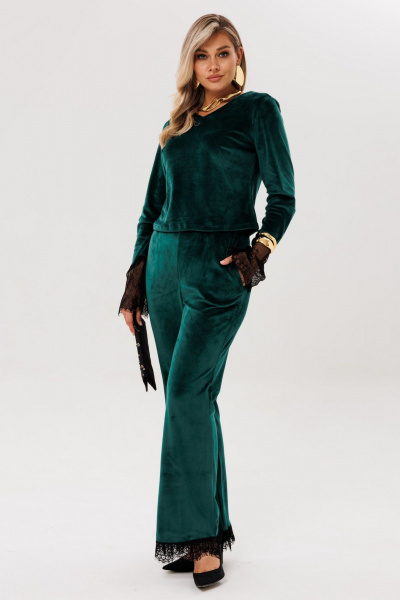 Брюки, джемпер Anelli 1703 изумрудный_шик - фото 7