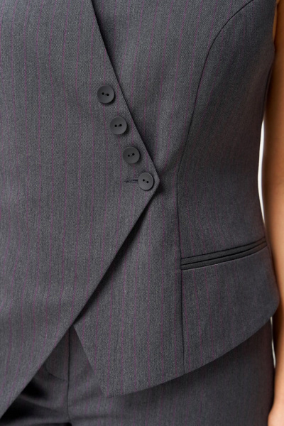 Брюки, жилет Svetlana-Style 1959 серый_полоска - фото 6