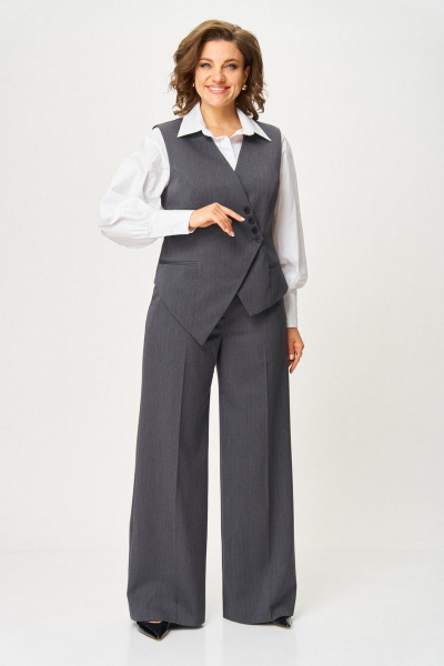 Брюки, жилет Svetlana-Style 1959 серый_полоска - фото 2