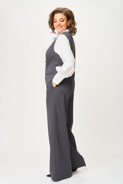 Брюки, жилет Svetlana-Style 1959 серый_полоска - фото 5