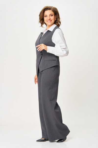 Брюки, жилет Svetlana-Style 1959 серый_полоска - фото 4