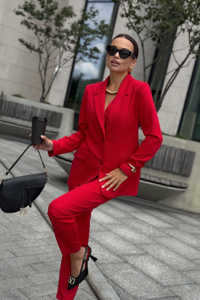 Брюки, жакет, жилет Dilana VIP 2120 красный - фото 6