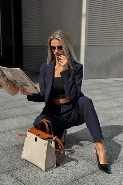 Брюки, жакет, жилет Dilana VIP 2120 синий - фото 17