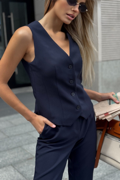 Брюки, жакет, жилет Dilana VIP 2120 синий - фото 14