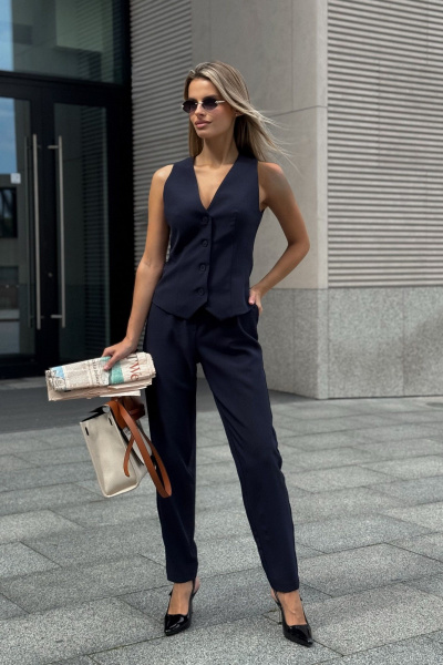 Брюки, жакет, жилет Dilana VIP 2120 синий - фото 7