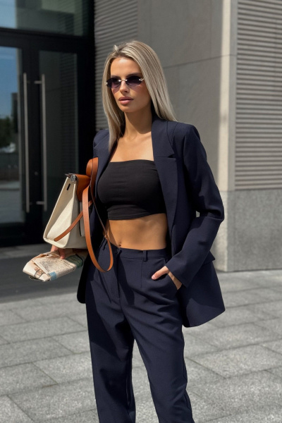 Брюки, жакет, жилет Dilana VIP 2120 синий - фото 3