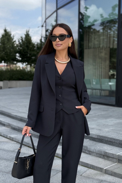 Брюки, жакет, жилет Dilana VIP 2120 синий - фото 2
