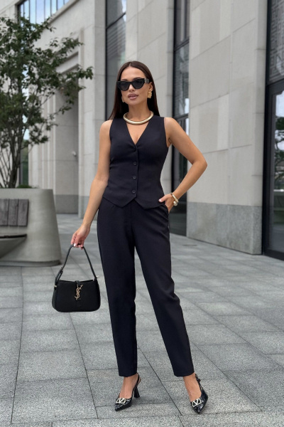 Брюки, жакет, жилет Dilana VIP 2120 черный - фото 8