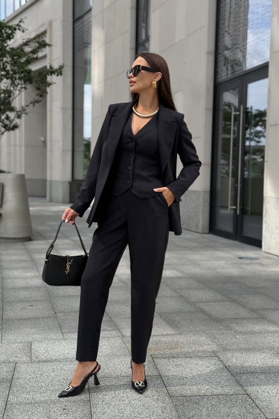 Брюки, жакет, жилет Dilana VIP 2120 черный - фото 6