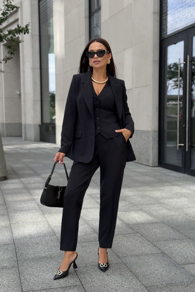 Брюки, жакет, жилет Dilana VIP 2120 черный - фото 5