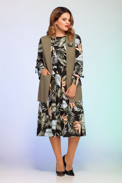 Жакет, платье Vitol Fashion В-500 фисташка - фото 1