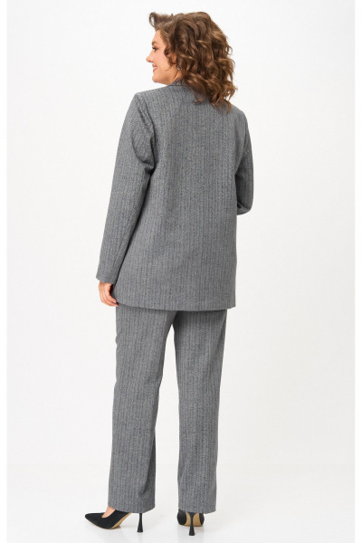 Брюки, жакет БелЭльСтиль 762-2_84_22+609-3_23_22 елочка_серая - фото 7