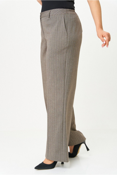 Брюки, жакет БелЭльСтиль 848-2_81_22+601-3_08_22 елочка_коричневая - фото 5