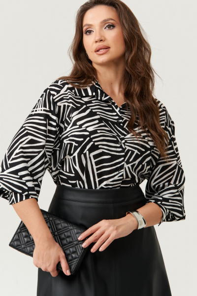 Блуза Панда 111440 черно-белый - фото 1