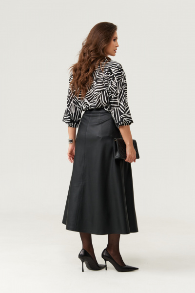 Блуза Панда 111440 черно-белый - фото 3