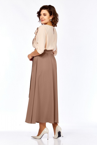 Платье Ольга Стиль С-912/1 светло-коричневый - фото 3